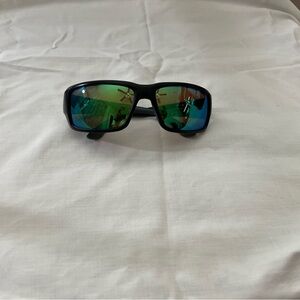 Black Sporty Sunglasses with Mirrored Lenses
